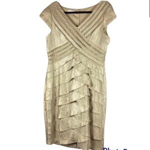 Women’s London Times Gold Midi Dress, size 14/16